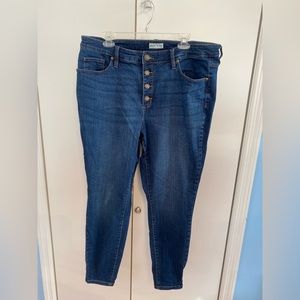 Ava & Viv Button Fly High-Rise Skinny Jeans size 18W